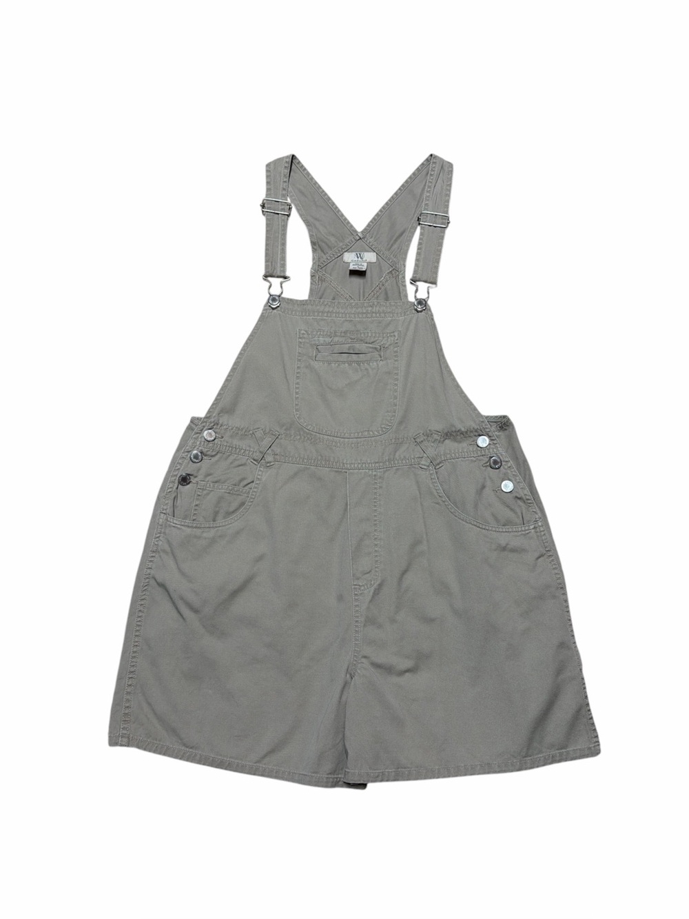 Vintage Northwest Blue Shortalls Women’s L Khaki Overalls Shorts 90’s Baggy Y2K